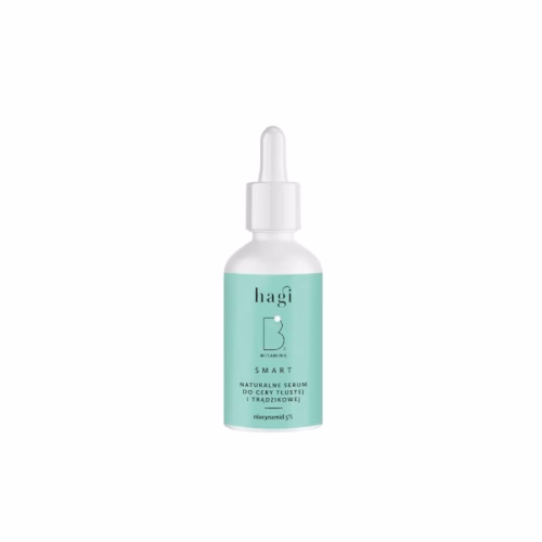 Serum do twarzy do cery tłustej i trądzikowej, z niacynamidem i kwasem salicylowym, SMART B, 30 ml, Hagi