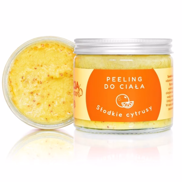 Słodkie cytrusy, naturalny peeling cukrowy do ciała, 250g, Bracia Mydlarze
