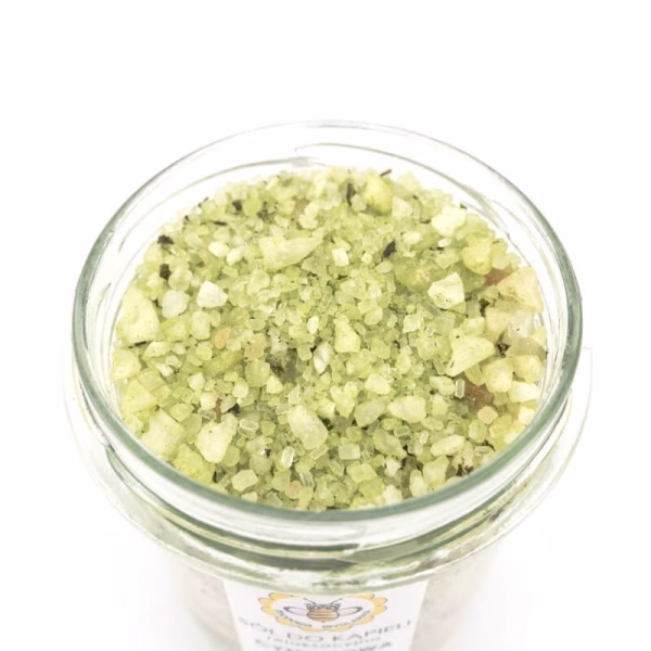 Sól do kąpieli, cytrynowa werbena, relaksacyjna, 350 g, Miodowa Mydlarnia