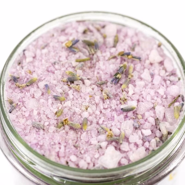 Sól do kąpieli, lawendowe wzgórza, relaksacyjna, 350 g, Miodowa Mydlarnia