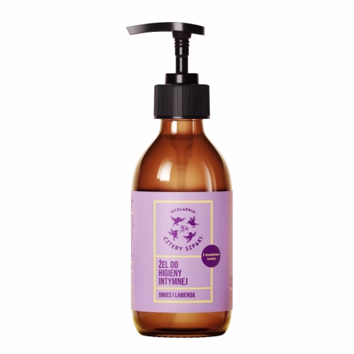 Żel do higieny intymnej, owies i lawenda, 200ml, Cztery Szpaki