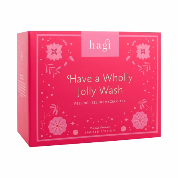 ZESTAW HAVE A WHOLLY JOLLY WASH: Peeling do ciała ZIMOWE OTULENIE, 200 ml + Żel do ciała ZIMOWE OTULENIE, 150 ml, Hagi