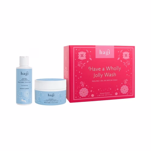 ZESTAW HAVE A WHOLLY JOLLY WASH: Peeling do ciała ZIMOWE OTULENIE, 200 ml + Żel do ciała ZIMOWE OTULENIE, 150 ml, Hagi ZESTAW HAVE A WHOLLY JOLLY WASH: Peeling do ciała ZIMOWE OTULENIE, 200 ml + Żel do ciała ZIMOWE OTULENIE, 150 ml, Hagi