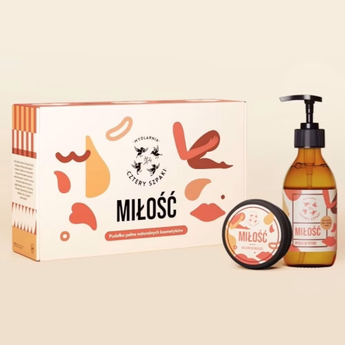 Zestaw Miłość (Balsam do masażu + Mydło w płynie), Cztery Szpaki