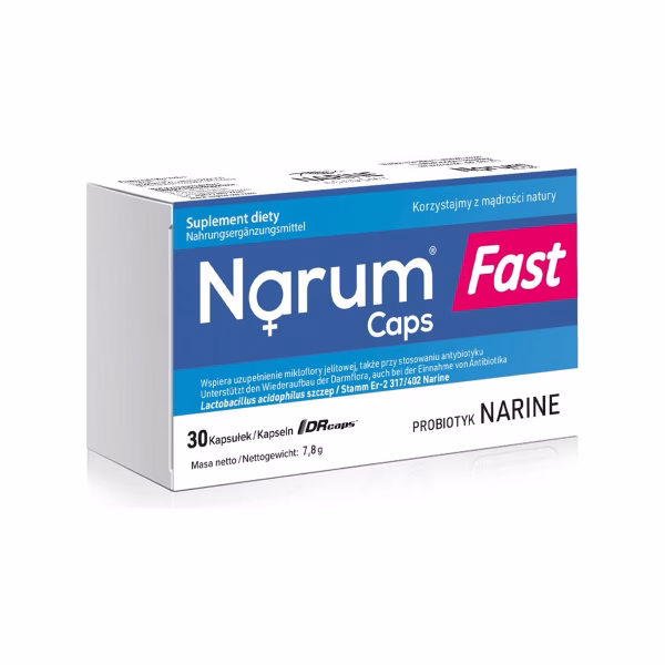 Narum Fast Caps 30 kapsułek Narum Fast Caps 30 kapsułek, probiotyk Narine